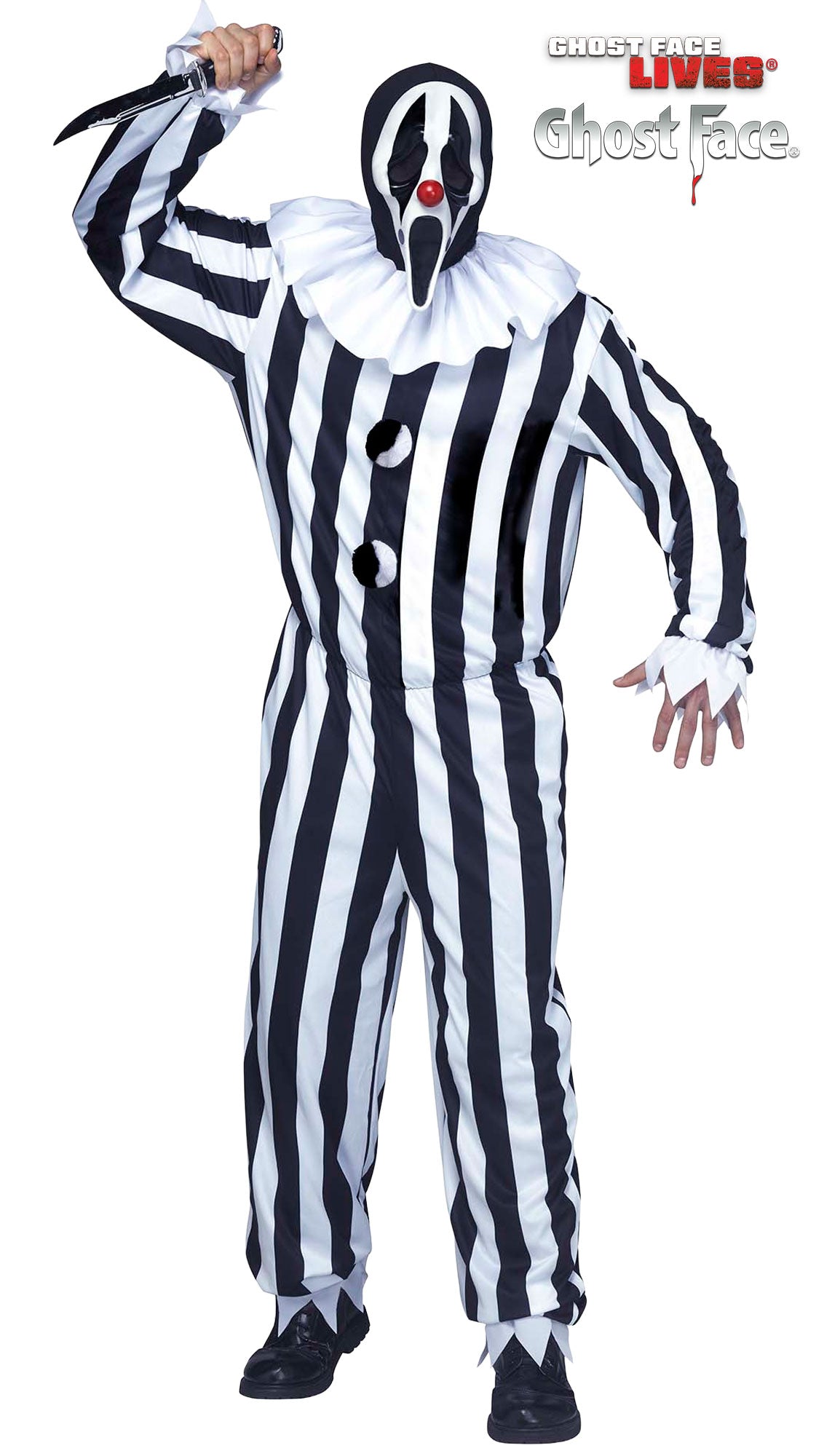 Costume Ghost Face Clown – Adulte taille standard