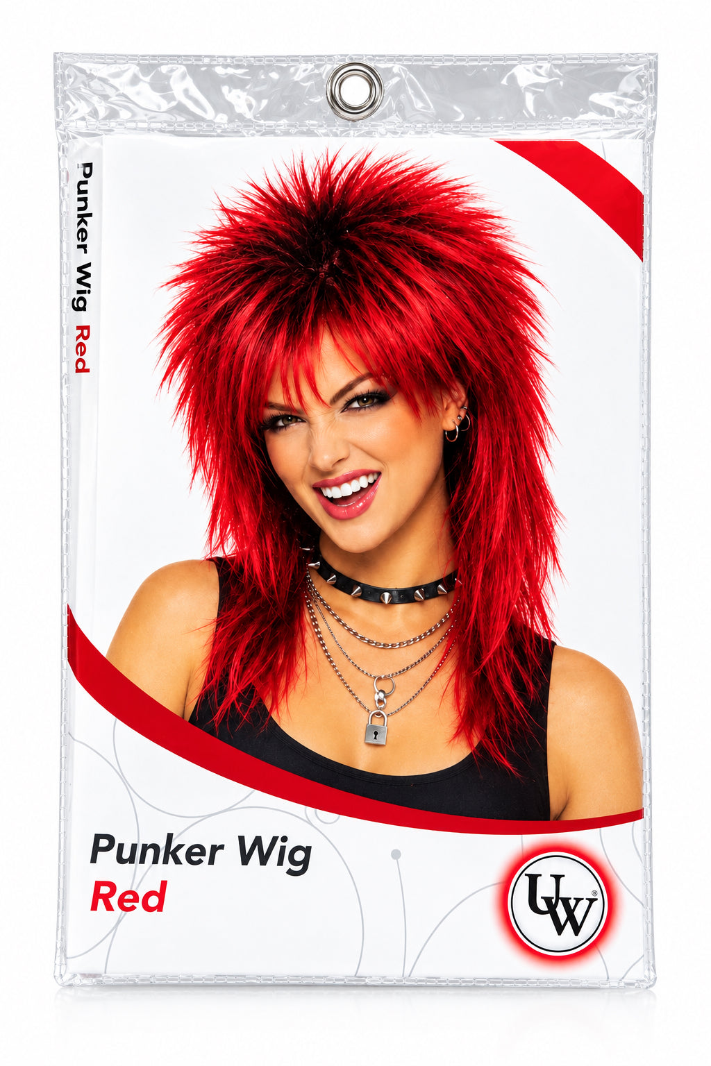 Perruque punk – rouge