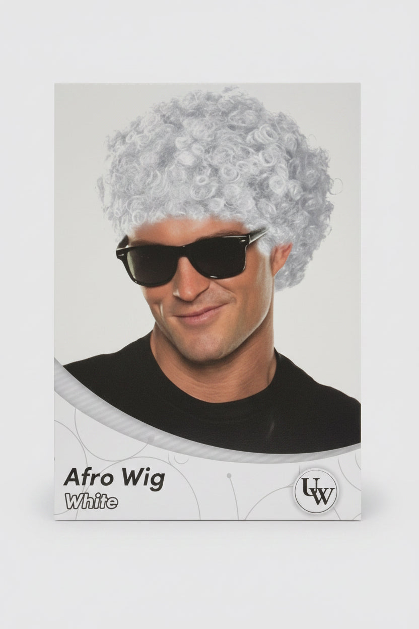Perruque afro – blanche