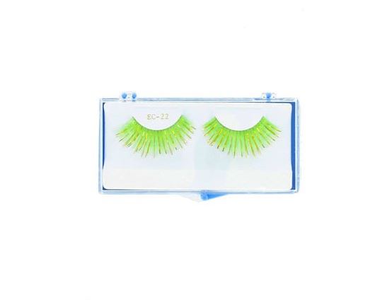 Faux cils holographiques verts – Accessoire fête & Halloween