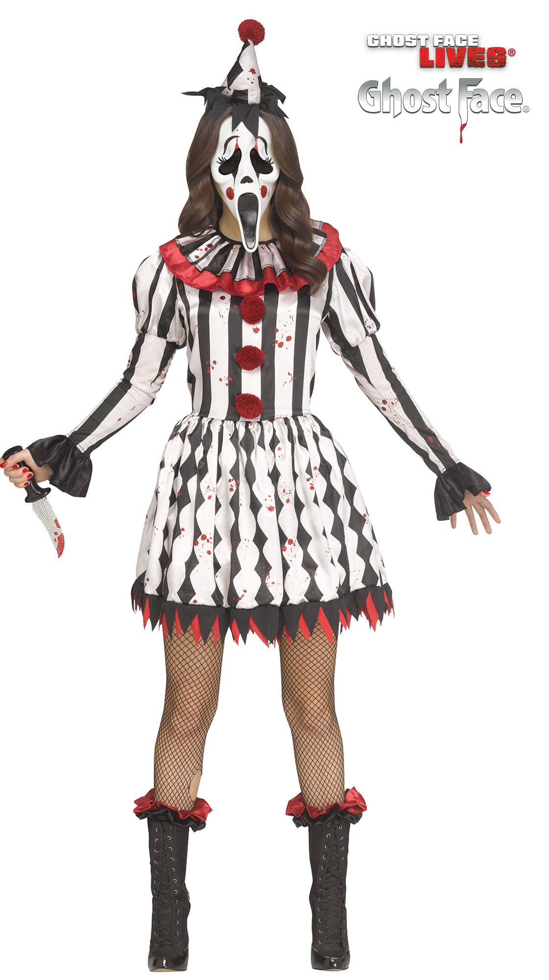Costume Arlequin Ghost Face femme – Adulte Petit (4-6)