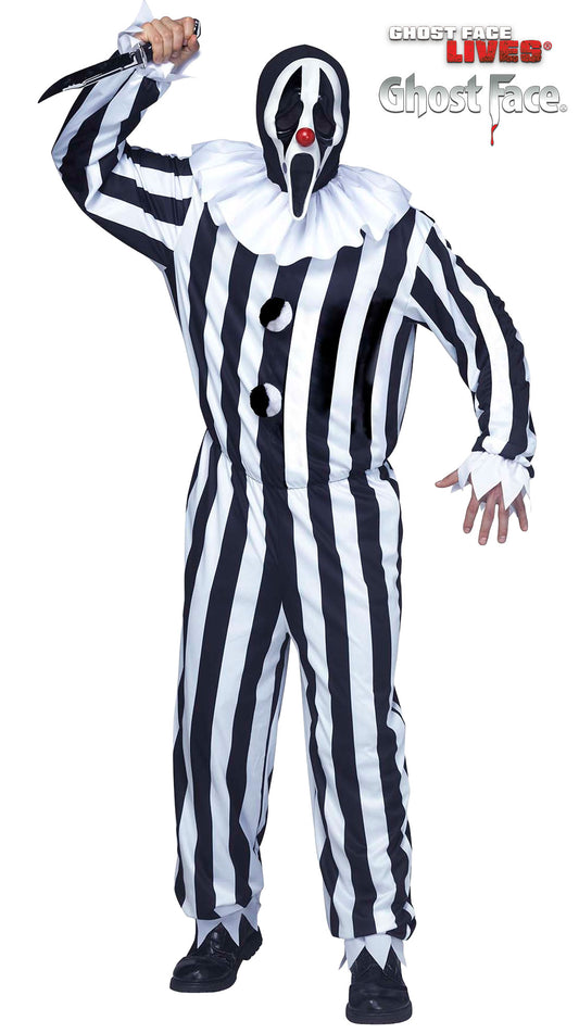 Costume Ghost Face Clown – Adulte taille standard