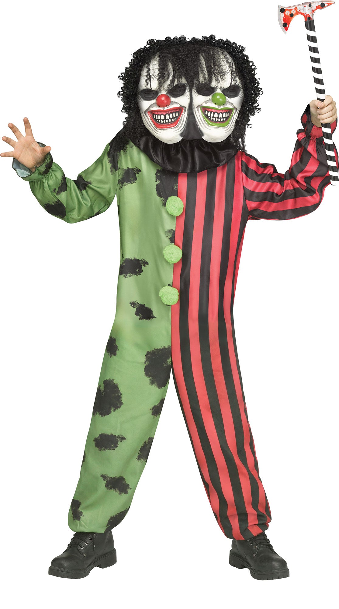 Costume Clown à deux têtes – Enfant Grand (12-14)