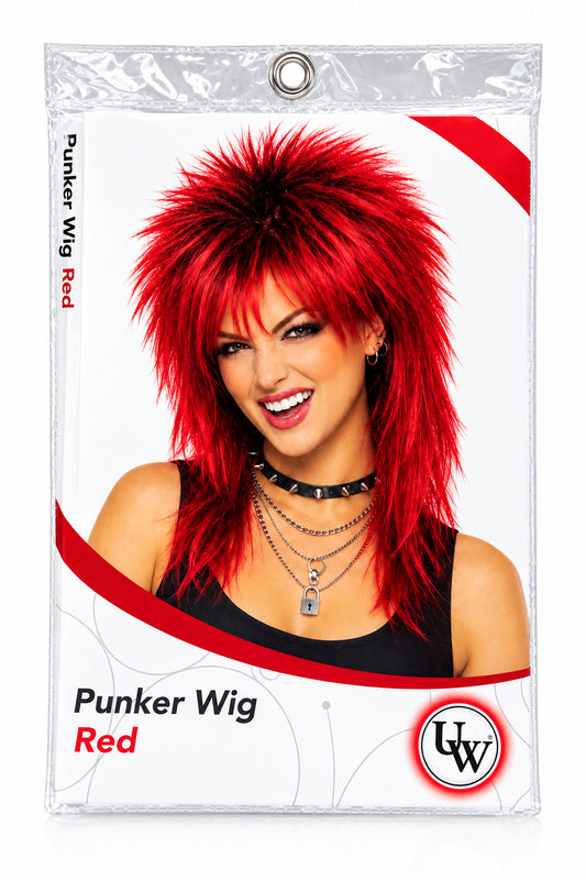 Perruque punk – rouge