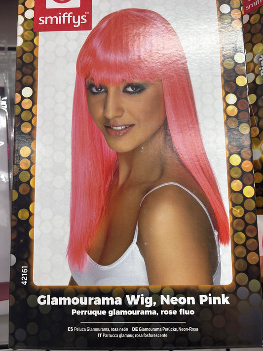 Perruque Glamourana rose néon