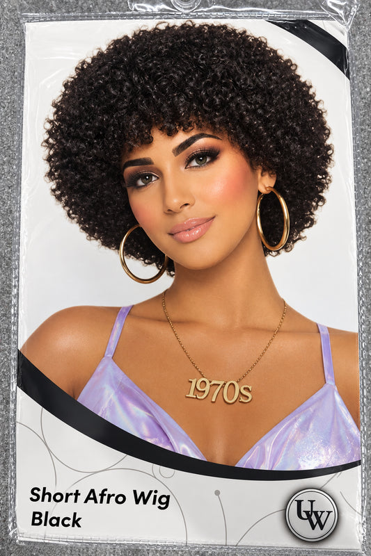 Perruque afro courte – noire