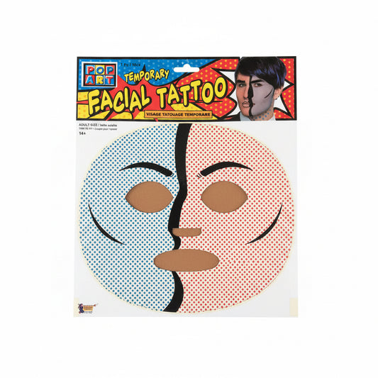 Tatouage facial pop art