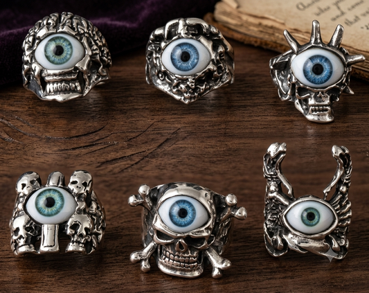 Bagues Crâne avec Yeux – 6 modèles au choix