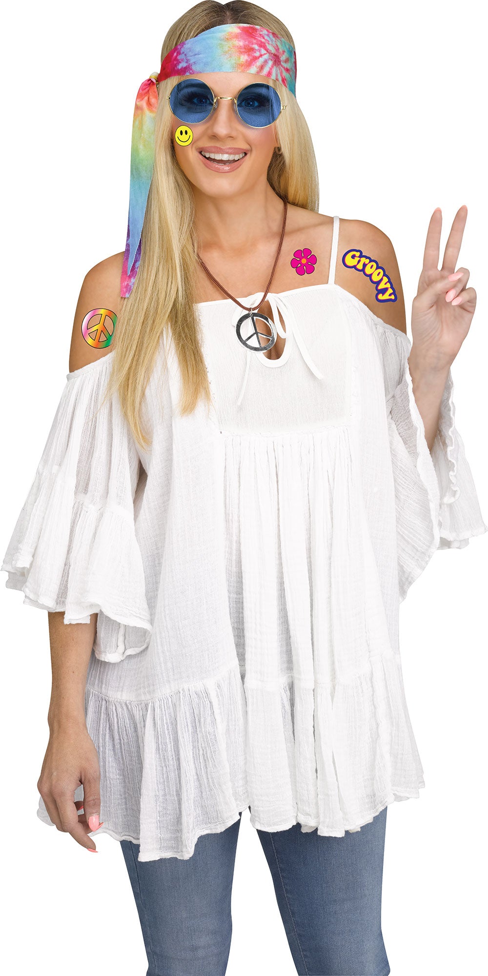 Ensemble instantané Hippie années 60 – Adulte