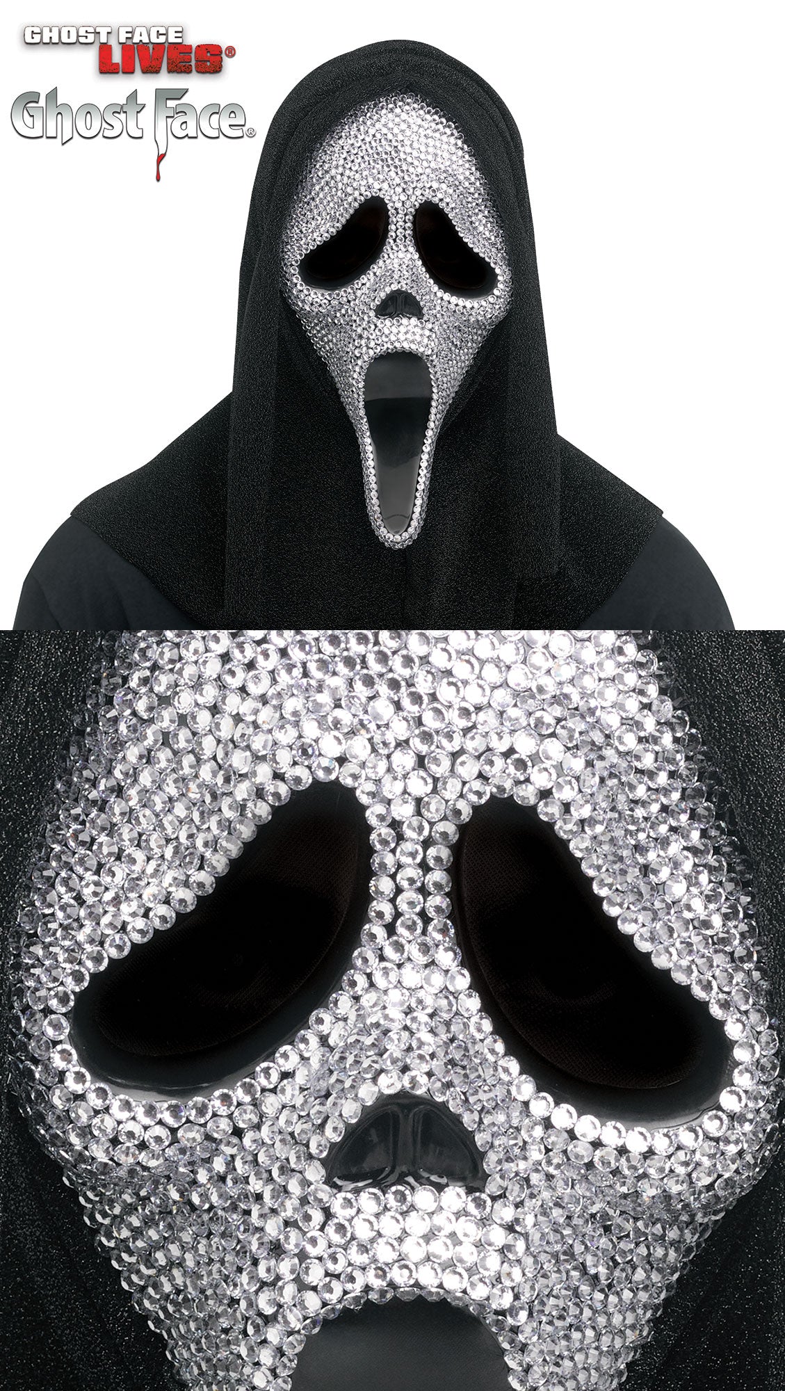 Masque Ghost Face Bling – Adulte