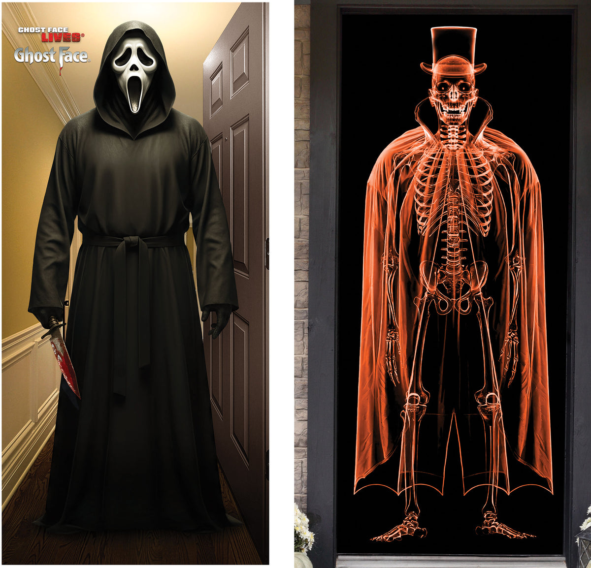 Couvre-porte en tissu Ghost Face 36 x 80 po – Décoration