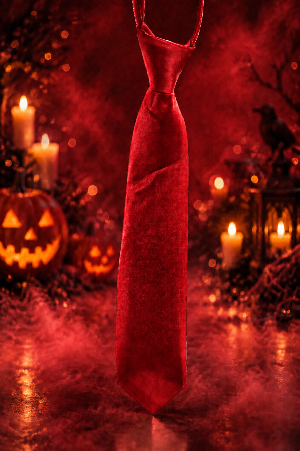 Cravate zip – rouge