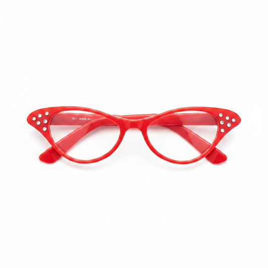 Lunettes strass rouges