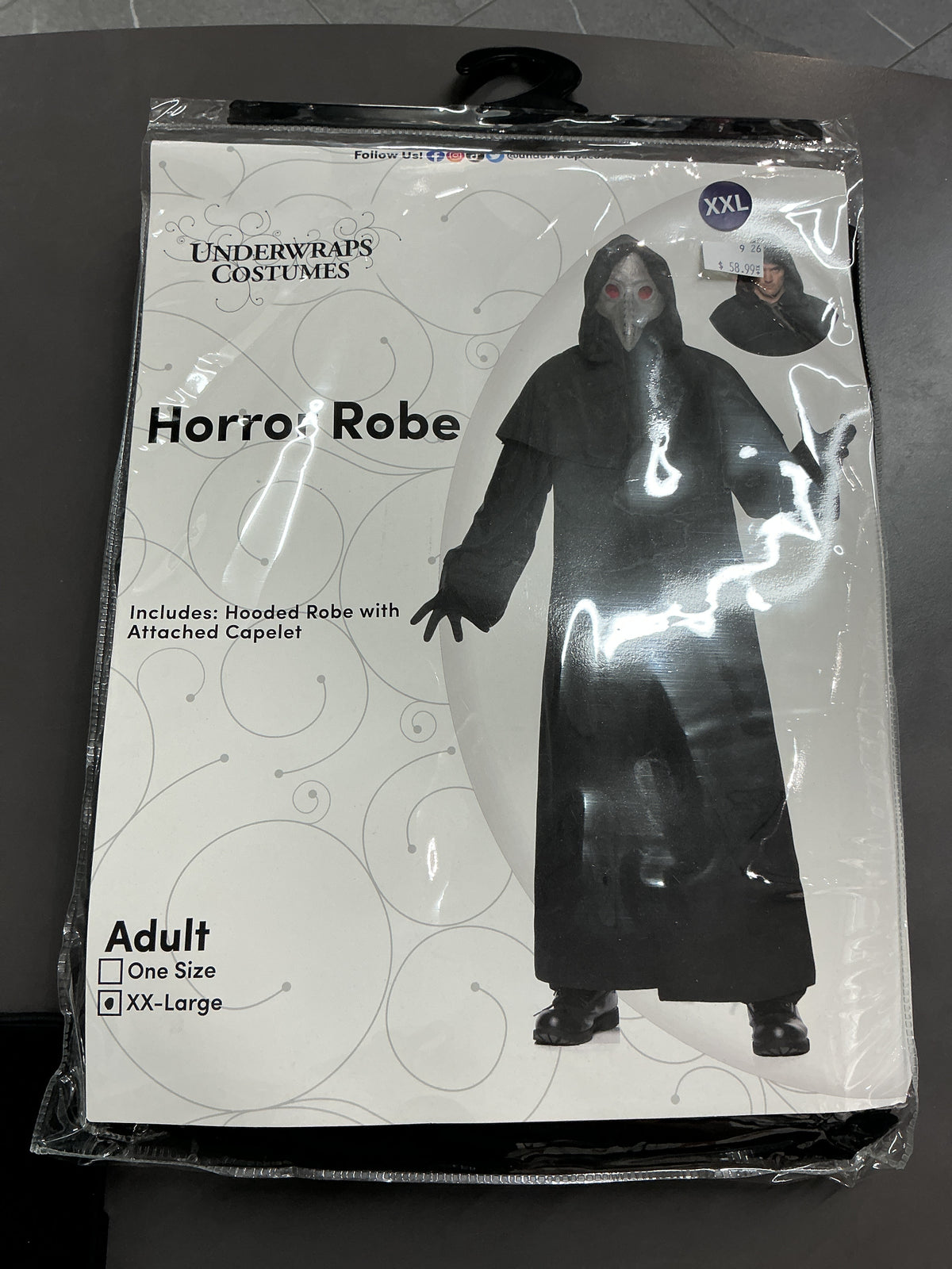 Robe d'horreur noire adulte