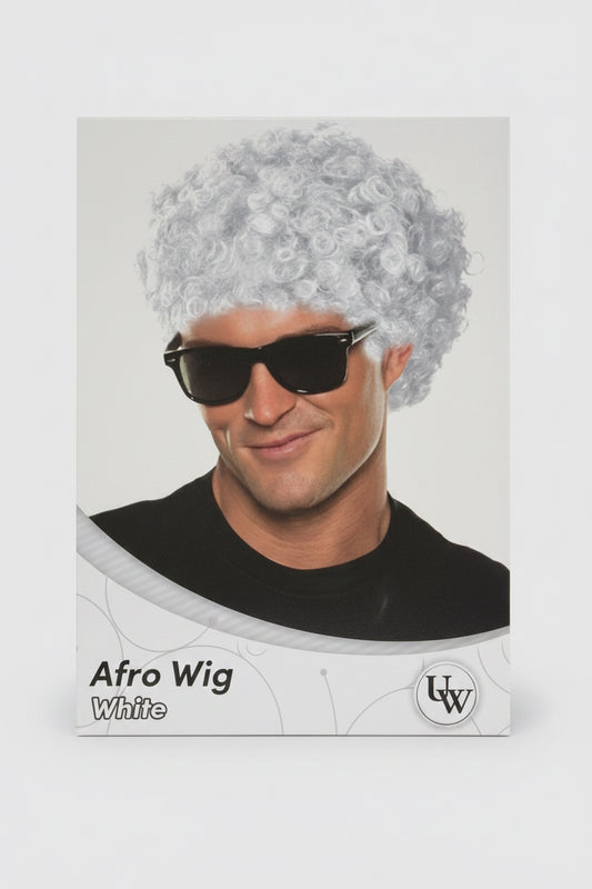Perruque afro – blanche