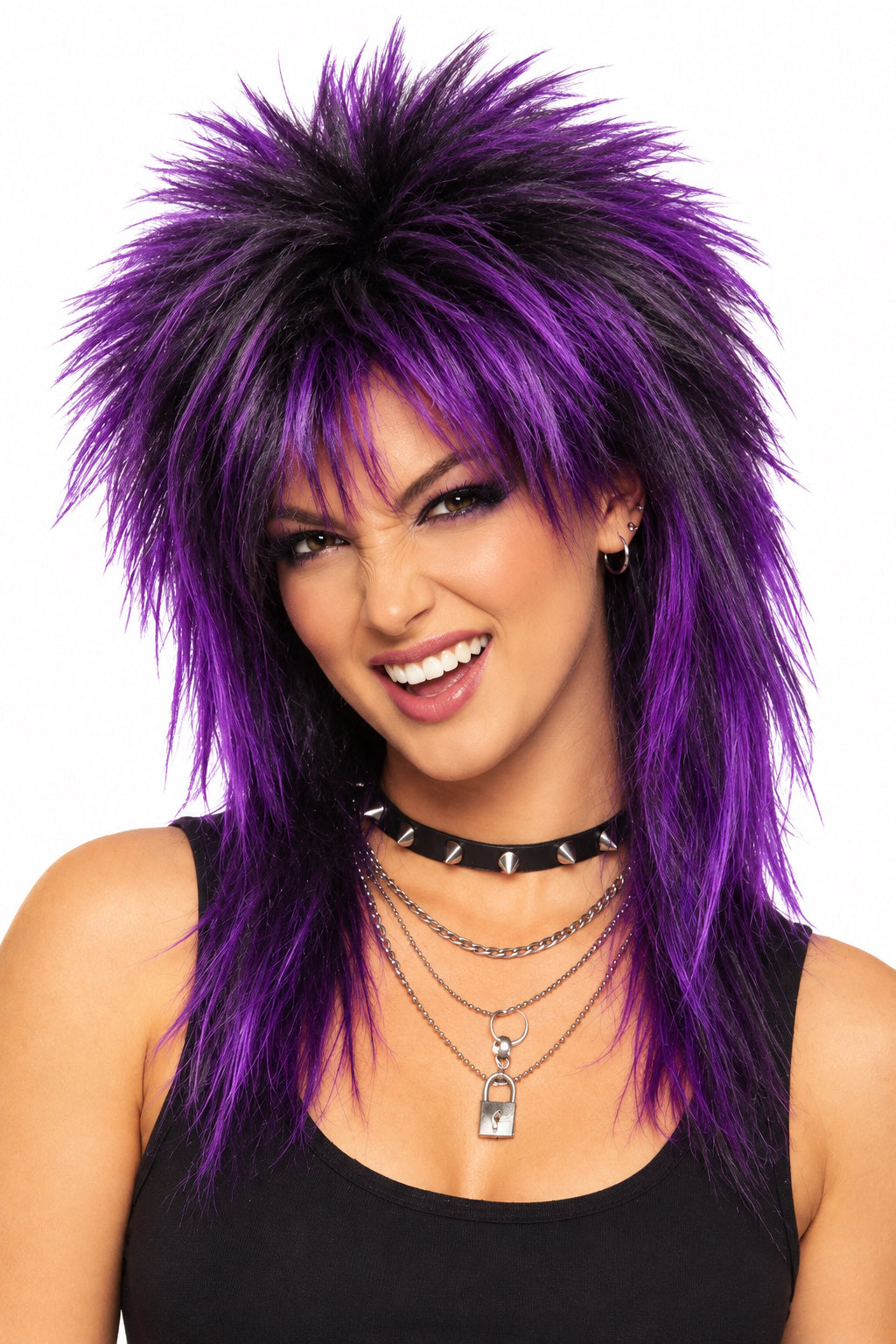 Perruque punk – mauve