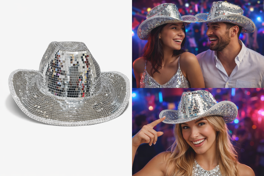 Chapeau cow-boy style disco unisexe