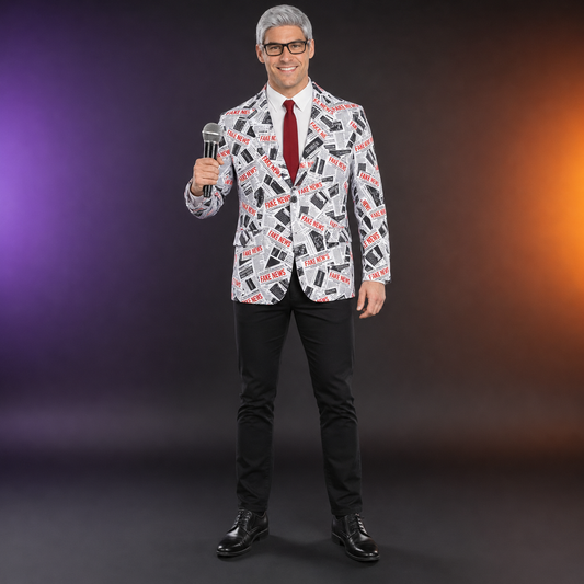 Veston « Fausses Nouvelles » pour adulte – Costume Halloween journaliste