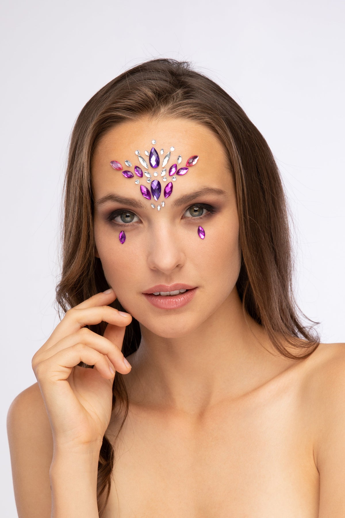 Bijoux de visage autocollants Moon