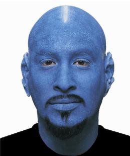 Calotte de Chauve Bleue – Accessoire Halloween & Costume