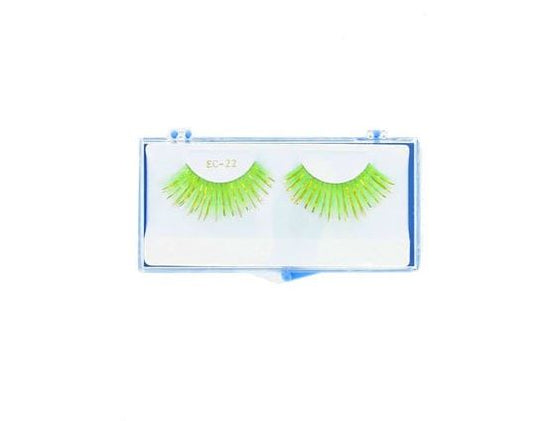 Faux cils holographiques verts – Accessoire fête & Halloween