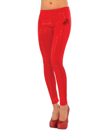 Leggings à paillettes rouge rubis Dorothy